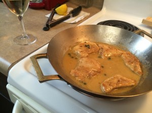 chicken bathing away