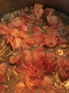 The rendering bacon...mmm...